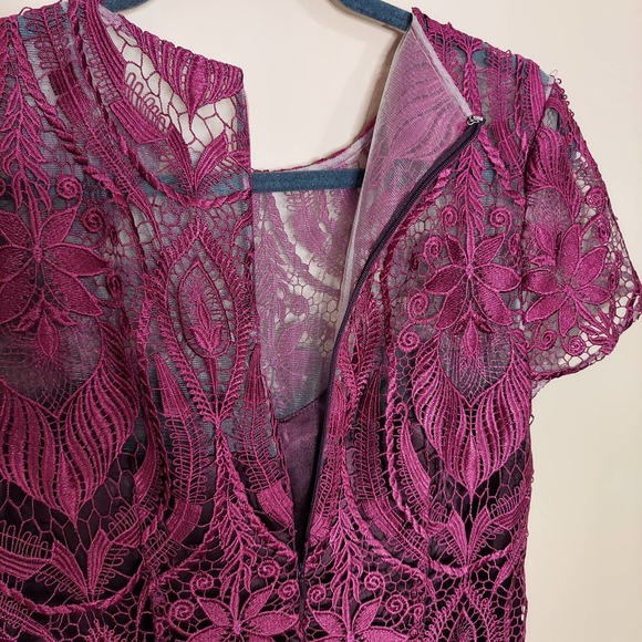 JS Collections Embroidered Lace Midi Dress - Picture 7 of 13